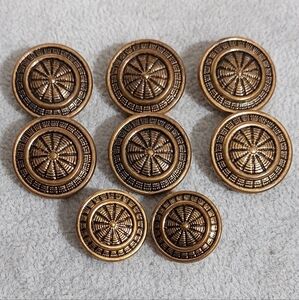 Vintage Gold-Tone Metal Button Set